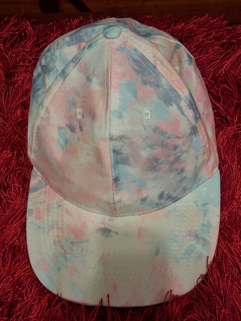 Tie-Dye Pink & Blue Baseball Cap/hat - Unbranded
